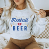 Football + Beer Crewneck Sweatshirt by Hey Jude Graphic Tees