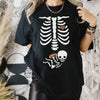 Football Pregnancy Shirt – Pregnant Skeleton Halloween Maternity Tee by Dog Mom Hat