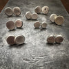 Recycled Sterling Silver Minimalist Studs | River Pebble Stud Earrings | Everyday Jewelry by mend metalworks