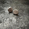 Recycled Sterling Silver Minimalist Studs | River Pebble Stud Earrings | Everyday Jewelry by mend metalworks