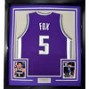 Framed Autographed/Signed De'Aaron Fox 35x39 Sacramento Purple Basketball Jersey Beckett BAS COA by Hall of Fame Sports Memorabilia