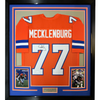Framed Autographed/Signed Karl Mecklenburg 35x39 Denver Orange Football Jersey JSA COA
