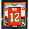 Framed Autographed/Signed Tim Kerr 35x39 Philadelphia Orange Hockey Jersey JSA COA by Hall of Fame Sports Memorabilia