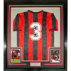 Framed Autographed/Signed Paolo Maldini 35x39 AC Milan Black/Red Soccer Futbol Jersey Beckett BAS COA by Hall of Fame Sports Memorabilia