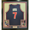 Framed Autographed/Signed Larry Bird 35x39 United States USA Blue 1992 Dream Team Basketball Jersey Beckett BAS COA by Hall of Fame Sports Memorabilia