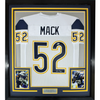 Framed Autographed/Signed Khalil Mack 35x39 Los Angeles LA White Football Jersey Beckett BAS COA by Hall of Fame Sports Memorabilia
