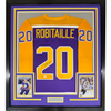 Framed Autographed/Signed Luc Robitaille HOF 09 35x39 Los Angeles LA Purple Hockey Jersey JSA COA by Hall of Fame Sports Memorabilia