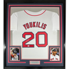 Framed Autographed/Signed Kevin Youkilis 35x39 Boston White Baseball Jersey JSA COA by Hall of Fame Sports Memorabilia