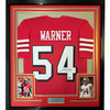 Framed Autographed/Signed Fred Warner 35x39 San Francisco Red Alternate Football Jersey Beckett BAS COA