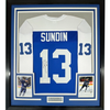 Framed Autographed/Signed Mats Sundin 35x39 HOF 12 Toronto Blue Hockey Jersey JSA COA by Hall of Fame Sports Memorabilia