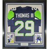 Framed Autographed/Signed Earl Thomas III 35x39 Seattle Blue Football Jersey Beckett BAS COA by Hall of Fame Sports Memorabilia