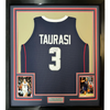 Framed Autographed/Signed Diana Taurasi 35x39 UConn Connecticut Blue College Basketball Jersey JSA COA