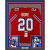 Framed Autographed/Signed Frank Gore 35x39 Buffalo Red Football Jersey JSA COA