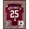 Framed Autographed/Signed Fred Biletnikoff 35x39 CHOF 91 Florida State FSU Red College Football Jersey JSA COA