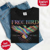 Free Bird Women’s Comfort Colors Tee – Vintage Rock Band T-Shirt with Retro Music Vibes by Adorb Custom Tees