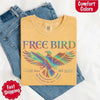 Free Bird Women’s Comfort Colors Tee – Vintage Rock Band T-Shirt with Retro Music Vibes by Adorb Custom Tees