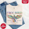 Free Bird Women’s Comfort Colors Tee – Vintage Rock Band T-Shirt with Retro Music Vibes by Adorb Custom Tees