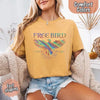 Free Bird Women’s Comfort Colors Tee – Vintage Rock Band T-Shirt with Retro Music Vibes by Adorb Custom Tees