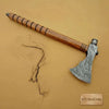 Damascus Wood Handle Smoking Axe 19 Inch by JW SteelCrafts