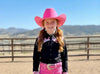 Cherry Groove Girls Western Pearl Snap Rodeo Shirt by Neon Spur