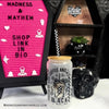 Checkered print straws(Libbey & tumbler) by Madness & Mayhem LLC