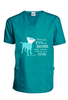 Scrub Top: It’s All Fun and Games Until Someone Ends Up in a Cone® (Teal) by Dog is Good
