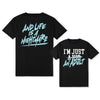 Funny Matching Family Shirts – "I'm Just a Kid" & "I'm Just an Adult" Life is a Nightmare Tees by Dog Mom Hat