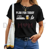 Funny Pontoon Boat "Plan for Today" Beer T-Shirt by Dog Mom Hat