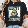 Funny Wanted Grinch Christmas T-Shirt by Dog Mom Hat