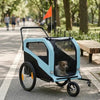 2-in-1 Dog Bike Trailer Pet Stroller Carrier for Large Dogs by Furr Baby Gifts