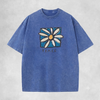 Retro Peace Sign T-Shirt – Vintage Washed Inspirational Graphic Tee, Classic 70s Lightweight Cotton Unisex Positive Vibe Top