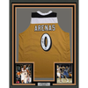 Framed Autographed/Signed Gilbert Arenas 35x39 Washington Gold Basketball Jersey Beckett BAS COA by Hall of Fame Sports Memorabilia