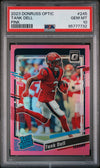 Graded 2023 Panini Donruss Optic Tank Dell #245 Pink Rookie RC Football Card PSA 10 Gem Mint