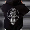 Goat Skull Pentagram Occult Hoodie – Gothic & Pagan Apparel, Mystical Pullover, Witchy Gift