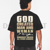 "God Created Man & Woman" Conservative T-Shirt by Dog Mom Hat