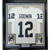 Framed Autographed/Signed Chris Godwin 35x39 Penn State White College Football Jersey PSA/DNA COA