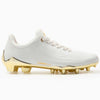 Gold Rush White & Gold Cleats — Quantum Carbon by Phenom Elite