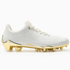 Phenom Elite Quantum Carbon Football Cleats – Gold Rush (White & Gold) by Phenom Elite Brand