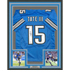 Framed Autographed/Signed Golden Tate 35x39 Detroit Blue Football Jersey Beckett BAS COA by Hall of Fame Sports Memorabilia