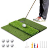Swing Rex Premium 3-in-1 Golf Mat 24"x24" – Tri-Turf Practice Mat – Foldable Non-Slip Base