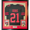 Framed Autographed/Signed Frank Gore 35x39 San Francisco Black Football Jersey Beckett BAS COA by Hall of Fame Sports Memorabilia