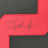 Framed Autographed/Signed Frank Gore 35x39 San Francisco Black Football Jersey Beckett BAS COA by Hall of Fame Sports Memorabilia