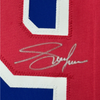 Framed Autographed/Signed Adam Graves 35x39 New York Blue Hockey Jersey Beckett BAS COA by Hall of Fame Sports Memorabilia