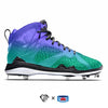 "Green & Purple Elephant" Jordan 7 Retro Cleats