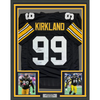 Framed Autographed/Signed Levon Kirkland 35x39 Pittsburgh Black Football Jersey Beckett BAS COA by Hall of Fame Sports Memorabilia