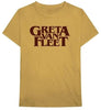 Greta Van Fleet Logo Old Gold Unisex Short Sleeve T-shirt XL [T-Shirt] by Rock Band Apparel