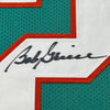 Framed Autographed/Signed Bob Griese 35x39 Miami Teal Football Jersey JSA COA by Hall of Fame Sports Memorabilia