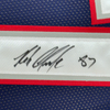 Framed Autographed/Signed Rob Gronkowski 35x39 New England Blue Football Jersey Beckett BAS COA