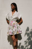 SOTAVENTO MINI SKIRT IN BOTANICA WHITE PRINT by No Pise La Grama Web
