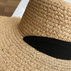 Vintage Straw Hat Women Wide Sun Protection Beach Hat Black And White Ribbon Bowknot Cute Design Straw Cap Women Elegant Summer Hat Beach Fedoras Casual Ladies Flat Top Hat by Stevvex